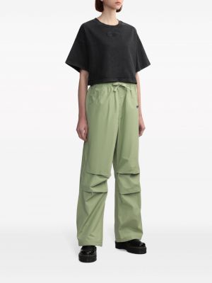 Bavlněné rovné kalhoty Izzue zelené