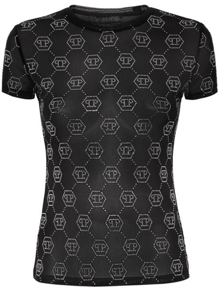 Krystaller t-shirt Philipp Plein sort