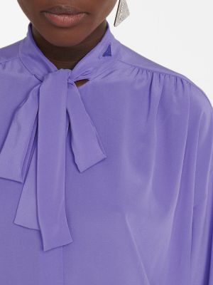 Копринена блуза Prada виолетово