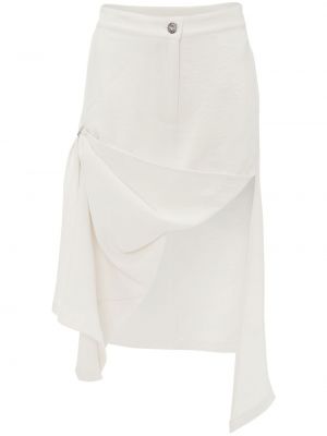 Midi sukně s vysokým pasem Jw Anderson - bílá
