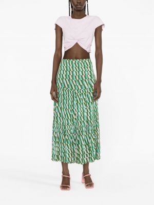 Dlouhá sukně s potiskem Dvf Diane Von Furstenberg zelené