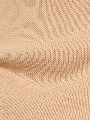 Haut sans manches en coton en tricot Ermanno Scervino beige