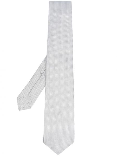 Corbata con estampado geométrico Kiton gris