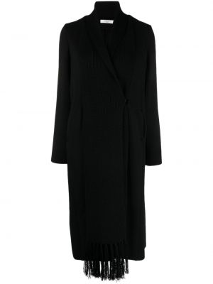Palton de lână tricotate Charlott negru