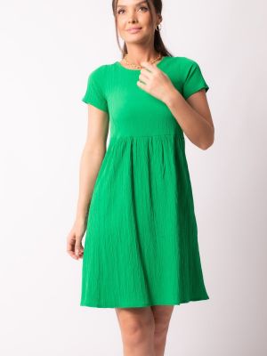 Mini suknele trumpomis rankovėmis Armonika žalia