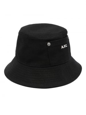 Cappello ricamato A.p.c. nero