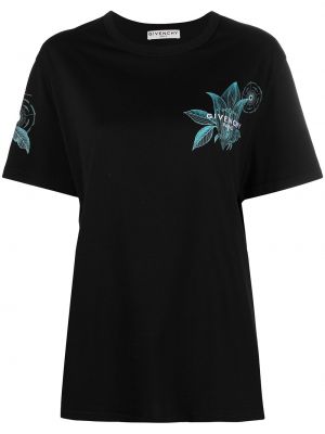 Camiseta de flores Givenchy negro
