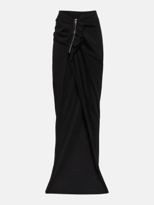 Хлопковая длинная юбка Rick Owens черная