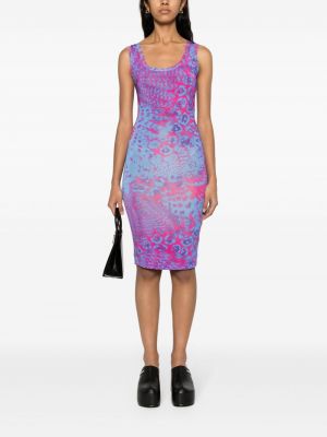Midi šaty Versace Jeans Couture fialové