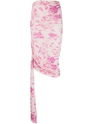 Koktejlové šaty s potiskem Magda Butrym růžové