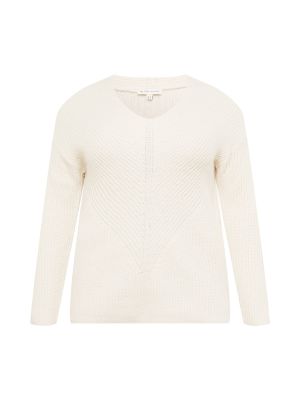 Jednofarebný bavlnený priliehavý sveter Tom Tailor Women +