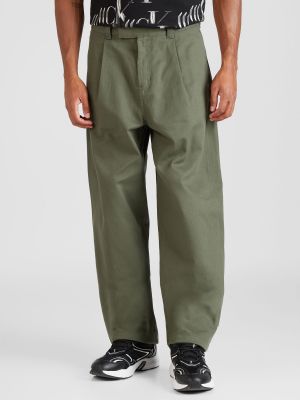 Plisované nohavice Calvin Klein Jeans zelená