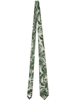 Cravată de mătase cu model floral cu imagine Burberry
