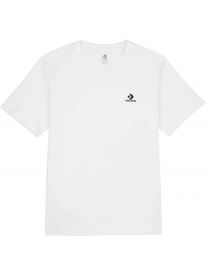 Siuvinėtas marškinėliai su žvaigždės raštu Converse balta