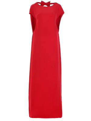 Шелковое вечернее платье Valentino красное