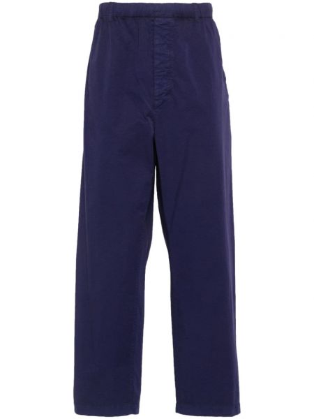 Bavlněné rovné kalhoty Lemaire modré