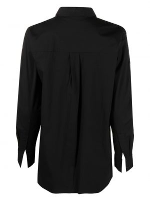 Dryžuota siuvinėta marškiniai Dkny juoda