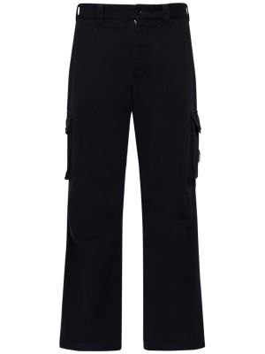 Voľné bavlnené cargo nohavice Dolce & Gabbana modrá