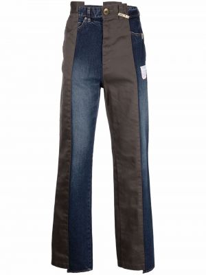 Асиметрични прав панталон Maison Mihara Yasuhiro синьо