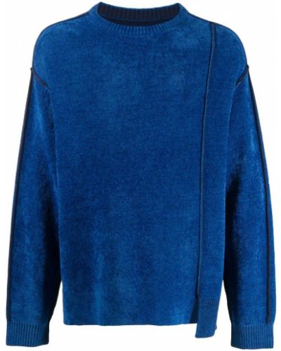 Jersey de punto de tela jersey de cuello redondo Songzio azul