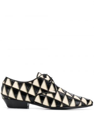 Zapatos oxford con estampado geométrico Saint Laurent negro