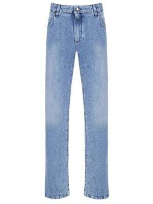 Хлопковые джинсы Dolce & Gabbana голубые