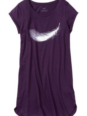 Хлопковая ночная рубашка Bpc Bonprix Collection фиолетовая