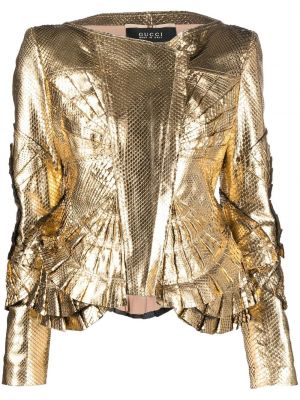 Drapovaný bunda Gucci Pre-owned zlatá