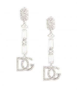 Pendientes de cristal Dolce & Gabbana plateado