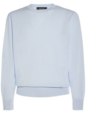 Памучен пуловер Dsquared2 бяло