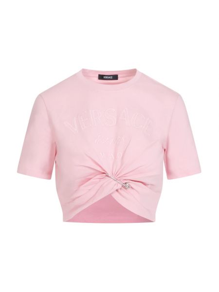 Różowa koszulka Versace