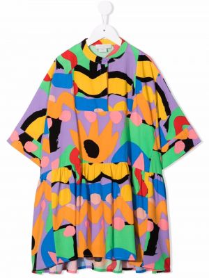 Trykt dress for jenter Stella Mccartney Kids grønn