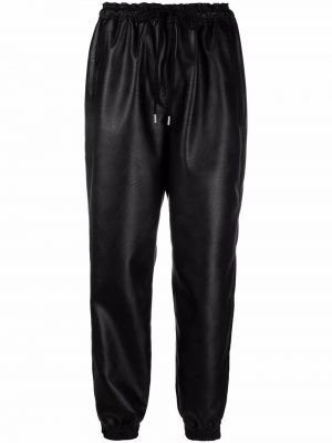 Kožené sportovní kalhoty z imitace kůže Stella Mccartney černé