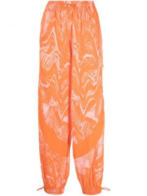 Pantaloni a fiori con motivo a stelle Adidas By Stella Mccartney rosa