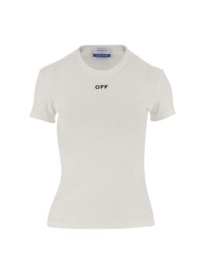 Koszulka z dżerseju Off-white biała