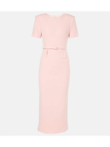 Uld bælte kjole Roland Mouret pink