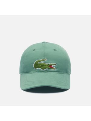Хлопковая кепка Lacoste зеленая