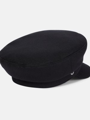 Кашмирена вълнена шапка с козирки Loro Piana черно