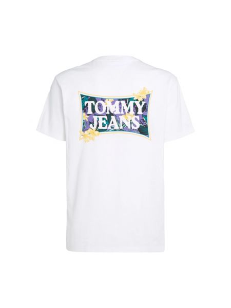 Camiseta de algodón Tommy Jeans blanco