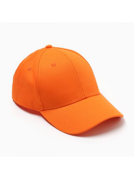 Однотонная кепка Minaku оранжевая