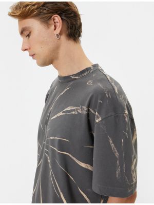 Abstraktas polo krekls ar apdruku ar īsām piedurknēm Koton