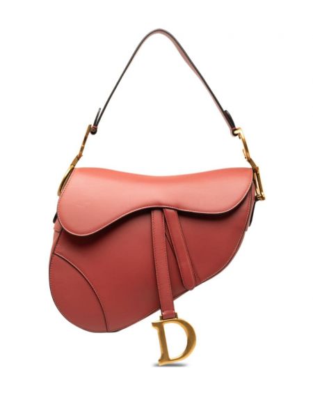 Kožená kabelka Christian Dior Pre-owned červená