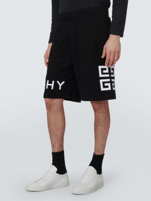 Bermuda kratke hlače iz flisa Givenchy črna