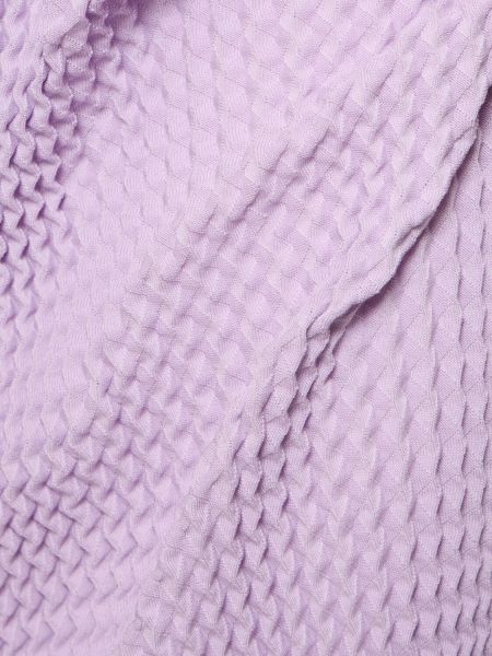 Falda de algodón plisada Issey Miyake violeta