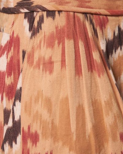 Bavlnené šortky s potlačou Ulla Johnson oranžová