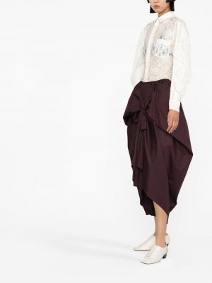 Asymetrické sukně s mašlí Cecilie Bahnsen fialové