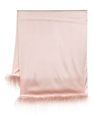 Сатенен шал с пера Styland розово