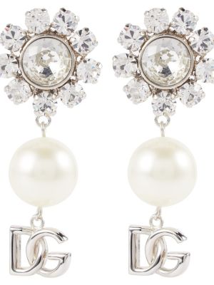 Náušnice s perlami Dolce&gabbana stříbrné