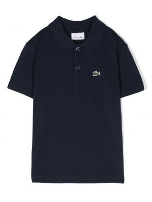 Kort tröja med broderi för tjejer Lacoste Kids blå