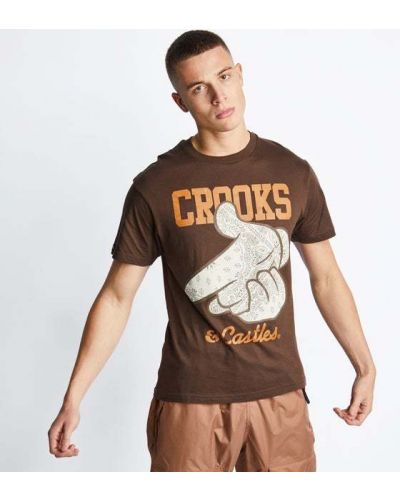 T-shirt Crooks&castles marrone